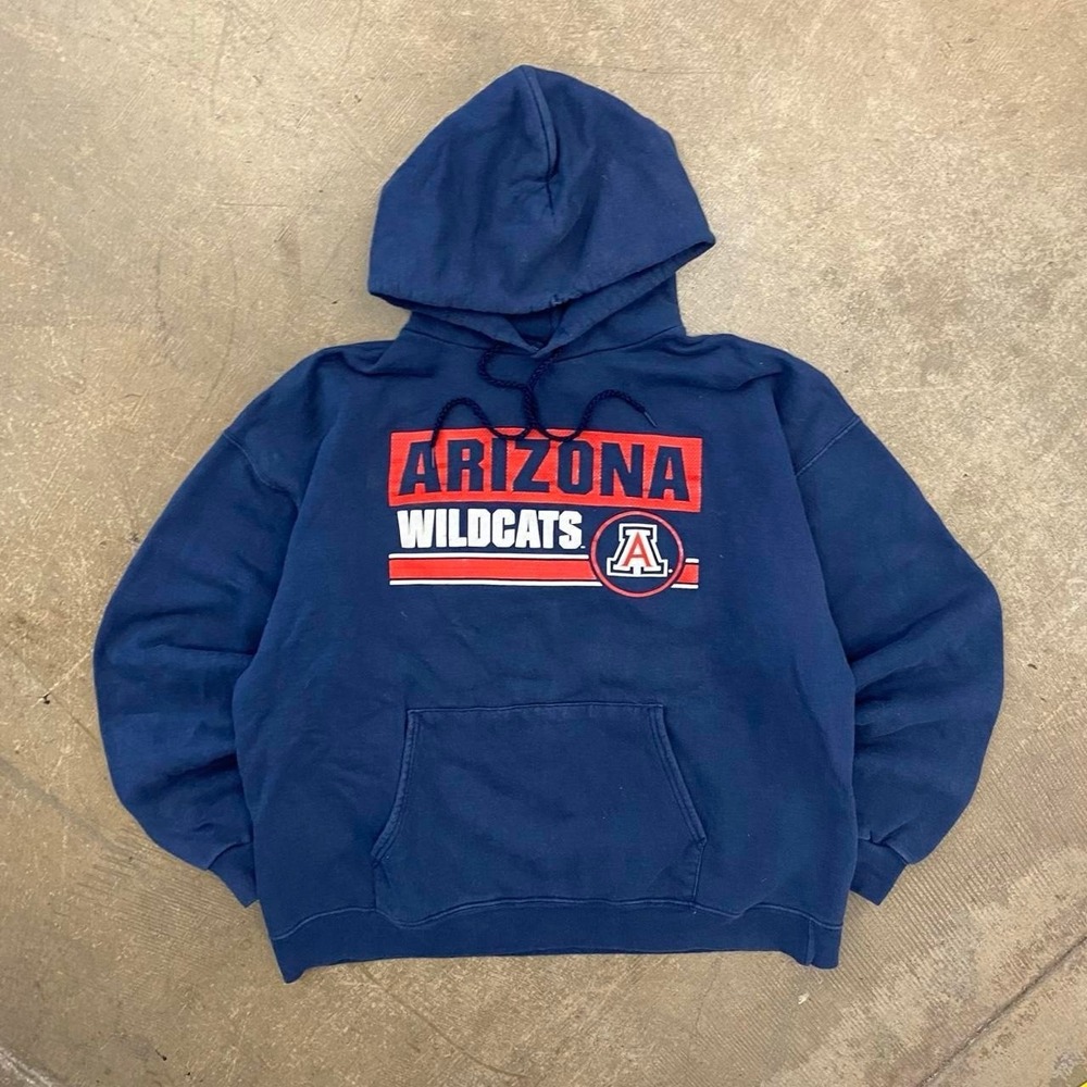Vintage University of Arizona Wildcats 90s Hanes College Hoodie Size Large